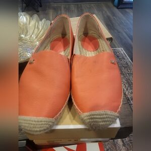 Coral Espadrille Flats